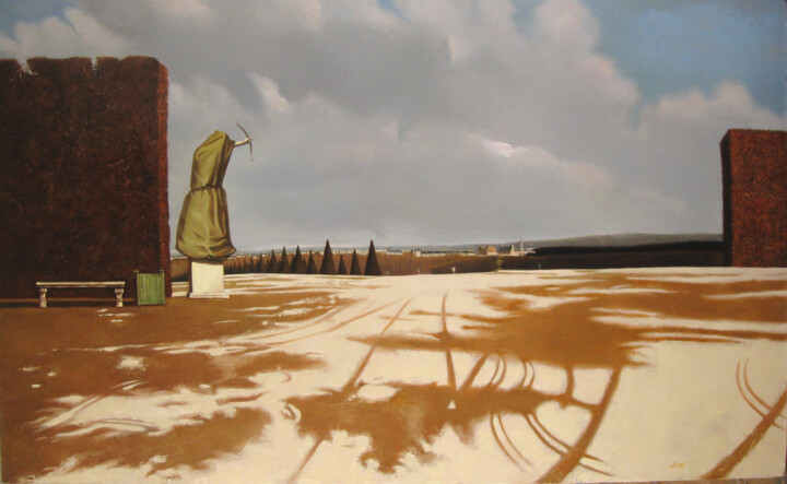 Картина под названием "Winter in Versailles" - Andrei Buryak, Подлинное произведение искусства, Масло