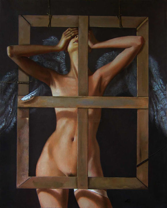 Peinture intitulée "Muse" par Andrei Buryak, Œuvre d'art originale, Huile