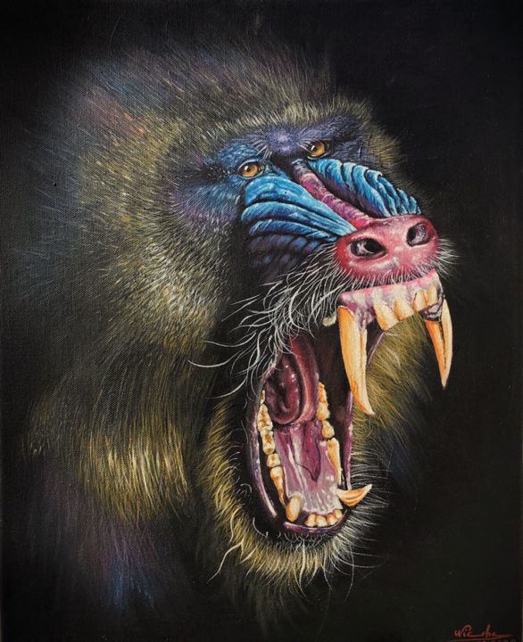 Painting titled "Anger on you" by Andrei Doru, Original Artwork, Acrylic
