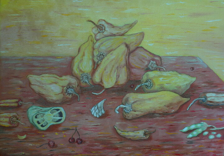 Картина под названием ""Peppers"" - Andrei Klenov, Подлинное произведение искусства, Масло