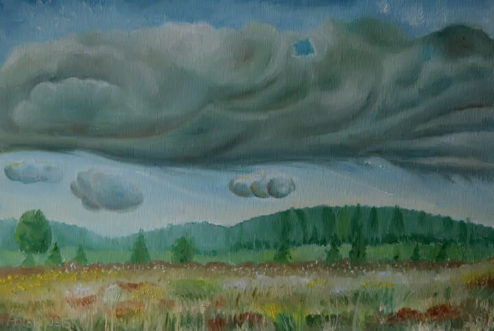 「Clouds」というタイトルの絵画 Andrei Klenovによって, オリジナルのアートワーク, オイル