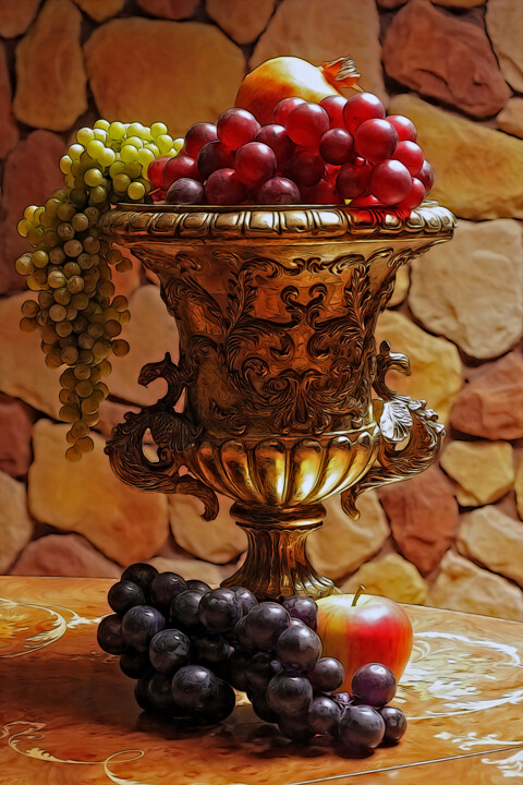 Photography titled "Натюрморт с виногра…" by Andrey Petrosyan, Original Artwork, Digital Photography