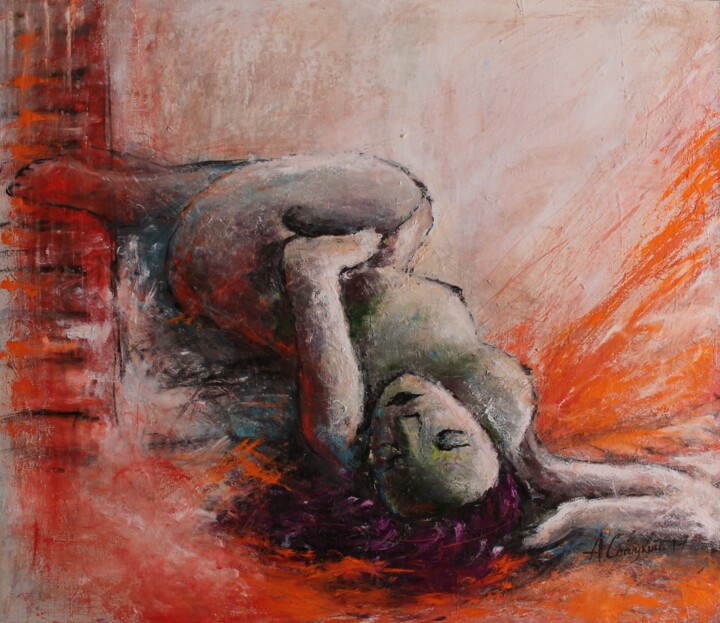 Картина под названием "Яна" - Андрей Савицкий, Подлинное произведение искусства, Масло