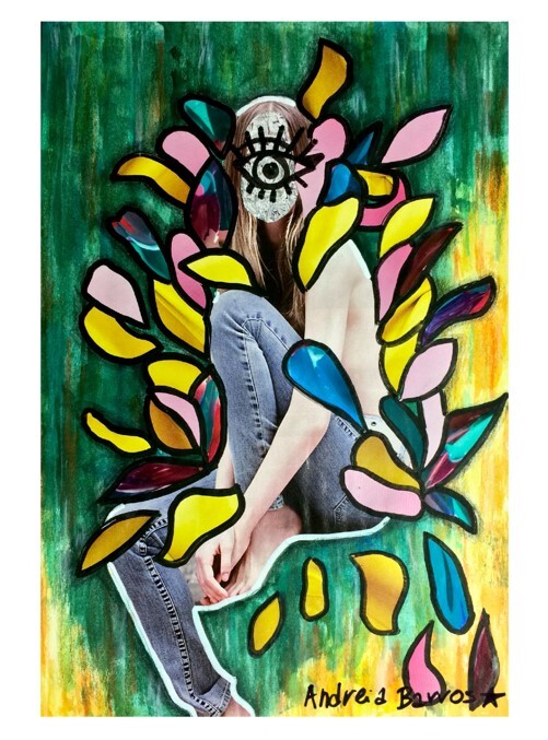 Collages intitulée "FLOWER" par Andreia Barros, Œuvre d'art originale, Collages
