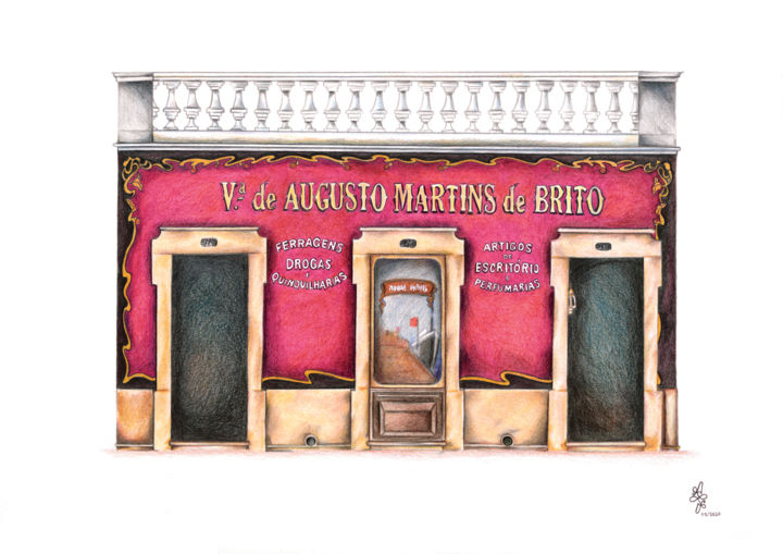 Dessin intitulée "V.ª de Augusto de M…" par Andreia Arrais, Œuvre d'art originale, Crayon