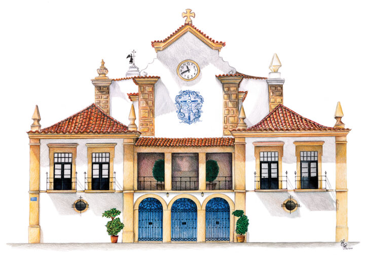 印花与版画 标题为“Capela de Nosso Sen…” 由Andreia Arrais, 原创艺术品, 铅笔