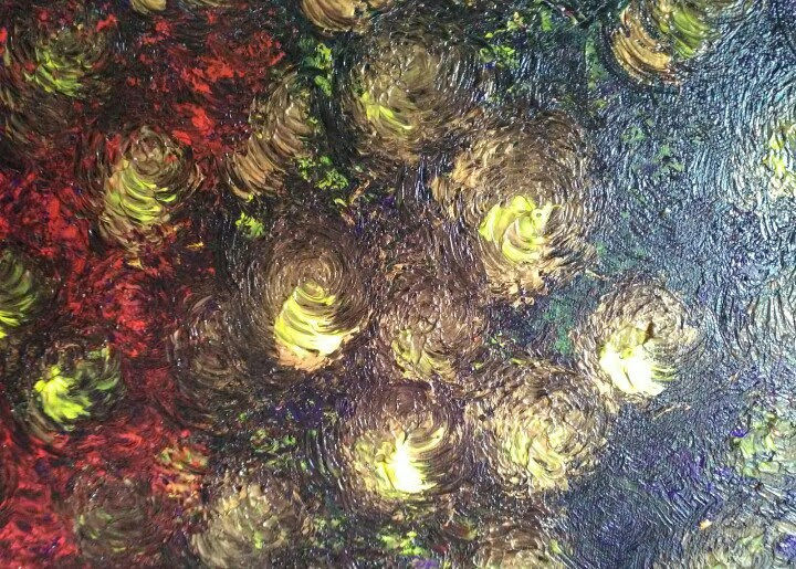 Painting titled "Roses" by Caracas, Original Artwork, Acrylic