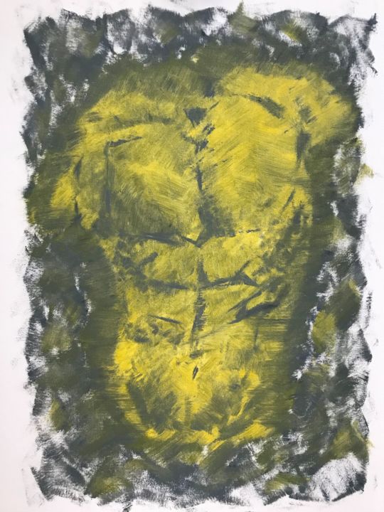 Painting titled "Yellow Antiquity" by Andrei Makarov, Original Artwork, Oil
