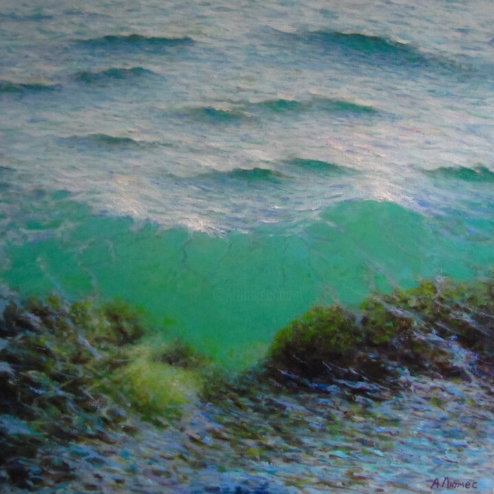 Картина под названием ""Волна"" - Андрей Абрамов (Андрей Люмес), Подлинное произведение искусства, Масло