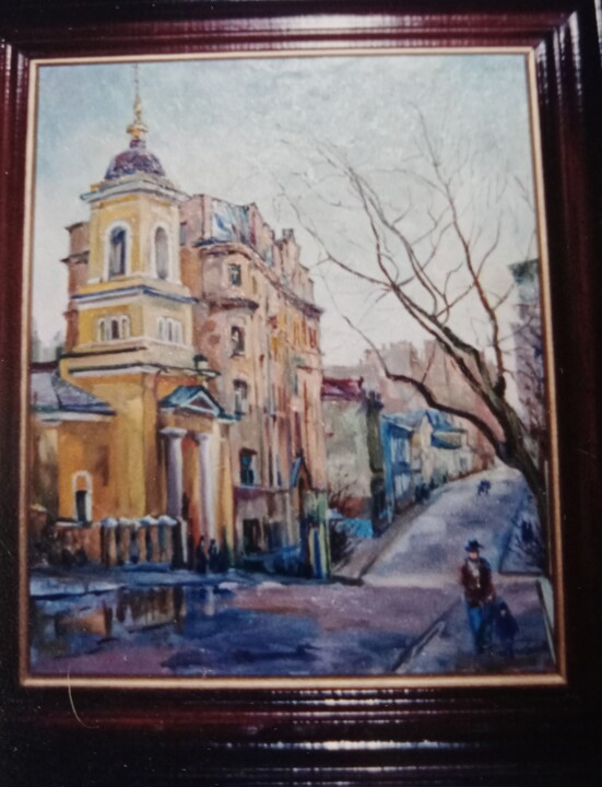 Painting titled "Москва праздничная…" by Andrei Biriukov, Original Artwork, Oil