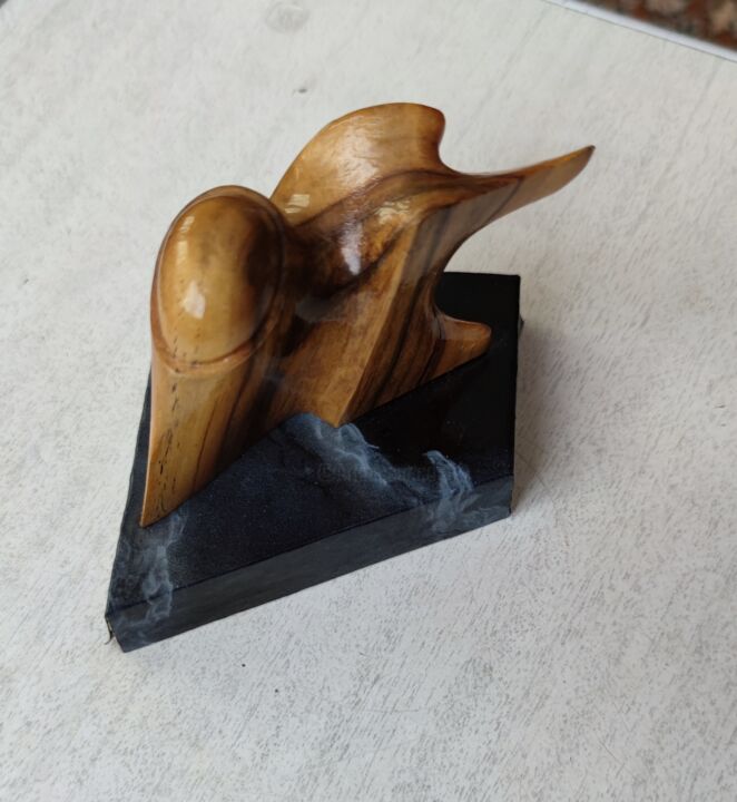 Sculpture titled "Protector" by Andrei Latyshev, Original Artwork, Wood