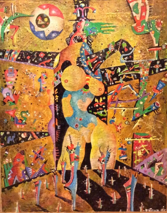 Pittura intitolato "Série "Epicerie" -…" da Andrej Platounov, Opera d'arte originale, Olio