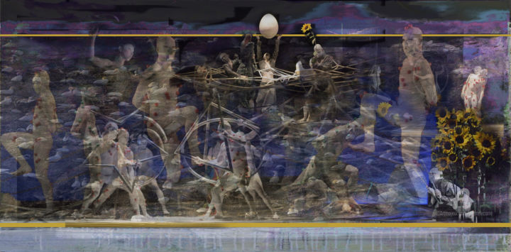 Arts numériques intitulée "la Porte d' Ishtar…" par André Le Corre, Œuvre d'art originale, Photo montage