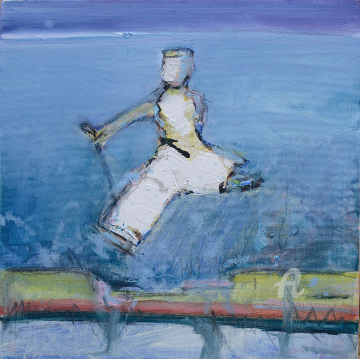 Картина под названием "REmur B 04" - André Le Corre, Подлинное произведение искусства, Акрил Установлен на Деревянная рама д…