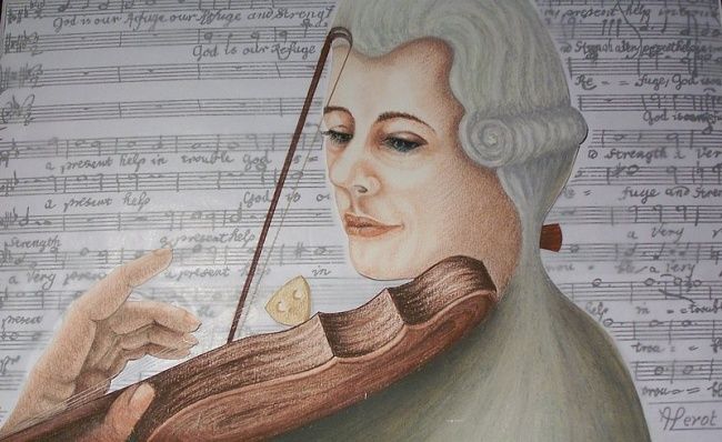Peinture intitulée "Mozart" par André Lerot, Œuvre d'art originale