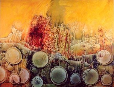 Peinture intitulée "SPHÉROIDES" par André Pelletier, Œuvre d'art originale, Huile