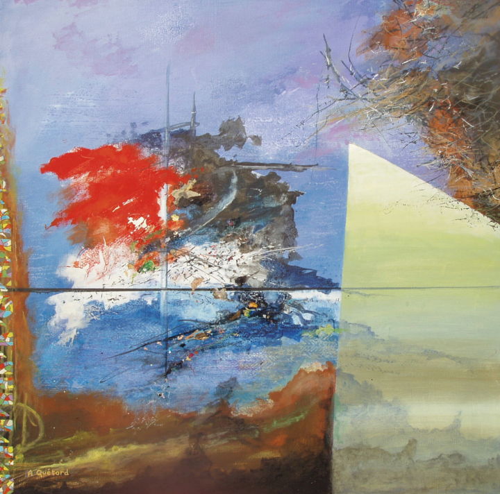 figabstion-60-80.jpg - Peinture, 80x80 cm ©2016 par André Quétard -
Art abstrait, Toile