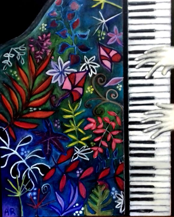 Painting titled "piano.jpg" by Andre Rippert, Original Artwork, Oil