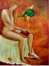 Painting titled "Poiesis" by Andrés Loboguerrero, Original Artwork