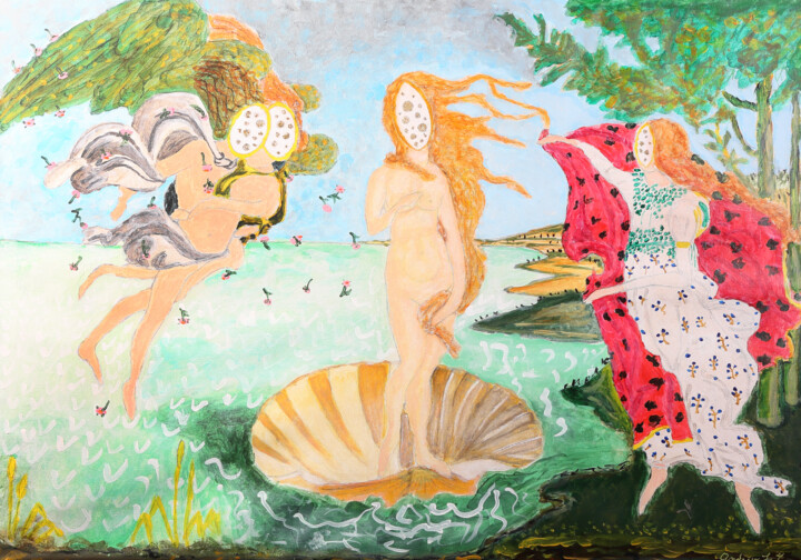 Painting titled "La mia Venere" by Andrew Le Fer, Original Artwork, Acrylic