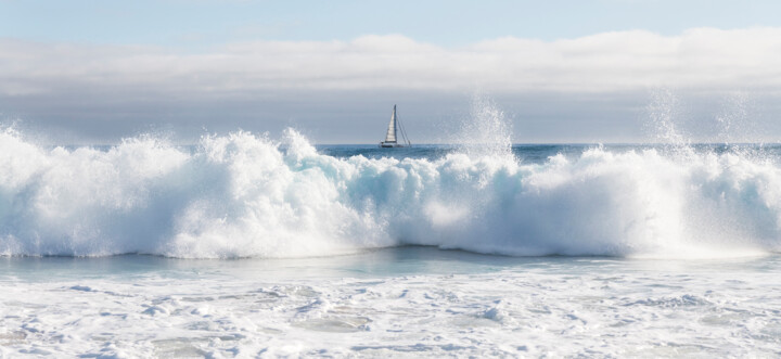 摄影 标题为“SAILING AND SURF” 由Andrew Lever, 原创艺术品, 数码摄影