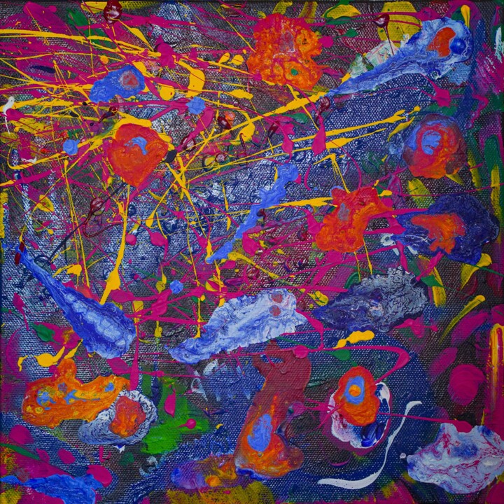 Painting titled "Molecules of being" by Andrew Podkova, Original Artwork, Acrylic