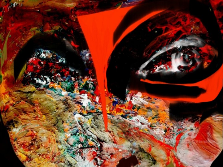 Digitale Kunst mit dem Titel "Headache" von Andrew Walaszek, Original-Kunstwerk, Digitale Malerei