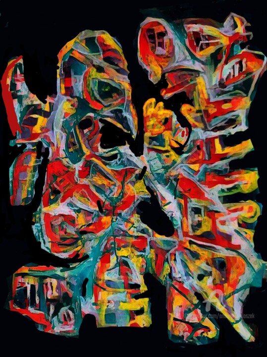 Digitale Kunst mit dem Titel "Cerberus" von Andrew Walaszek, Original-Kunstwerk, Digitale Malerei