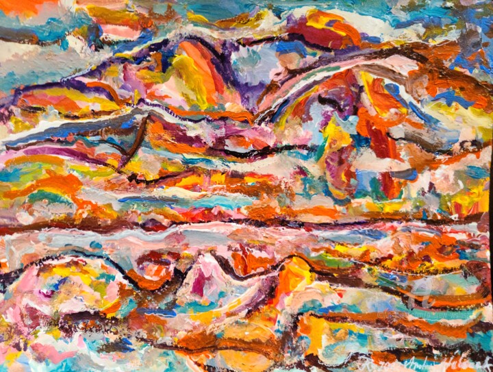 Pintura intitulada "Ozark Highlands" por Andrew Walaszek, Obras de arte originais, Acrílico