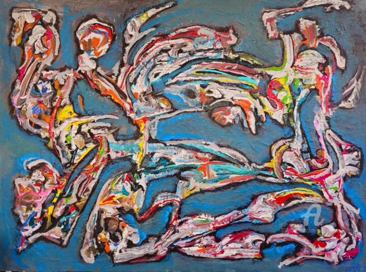 Peinture intitulée "Resilience (6th Ext…" par Andrew Walaszek, Œuvre d'art originale, Acrylique Monté sur Châssis en bois