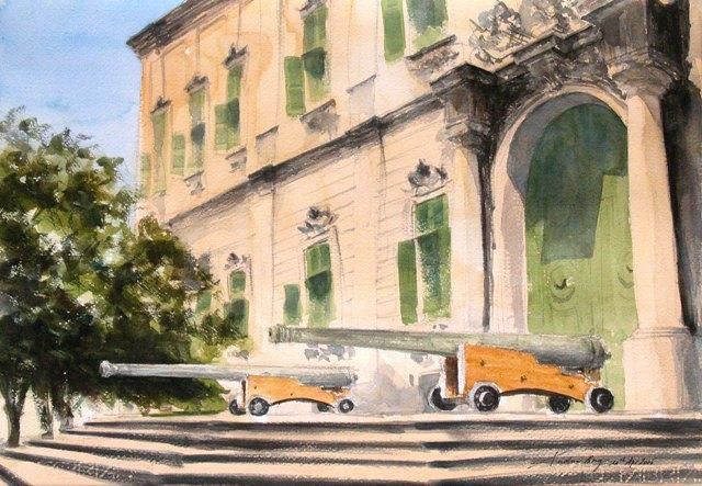 Painting titled "Castille Place" by Andrew Borg, Original Artwork