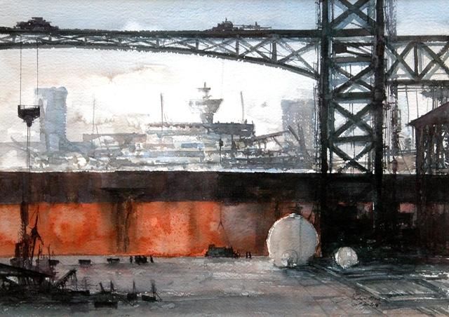 Painting titled "Tanker" by Andrew Borg, Original Artwork