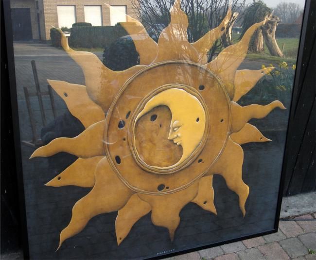 Schilderij getiteld "sun" door Andrew Deherder, Origineel Kunstwerk