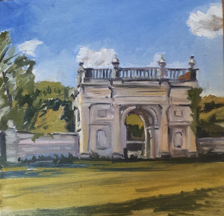 Painting titled "Ely's Gate, Dublin" by Andrew Moore, Original Artwork, Oil