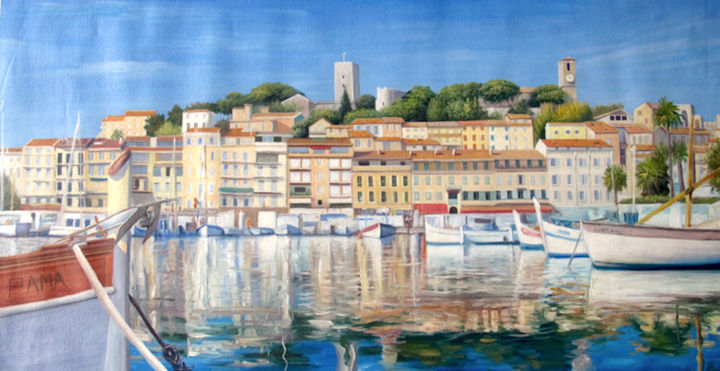 Peinture intitulée "Vieux port de Cannes" par Gemma Andrews, Œuvre d'art originale,