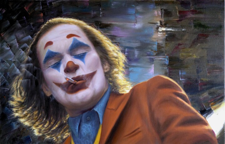 Картина под названием "Joker 2020" - Андрей Блинов, Подлинное произведение искусства, Масло Установлен на Деревянная рама дл…