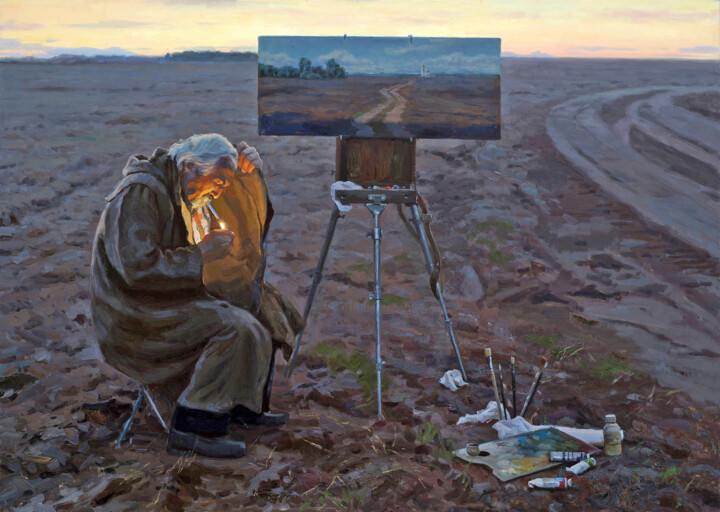 Картина под названием "The picture is fini…" - Andrey Dareev, Подлинное произведение искусства, Масло