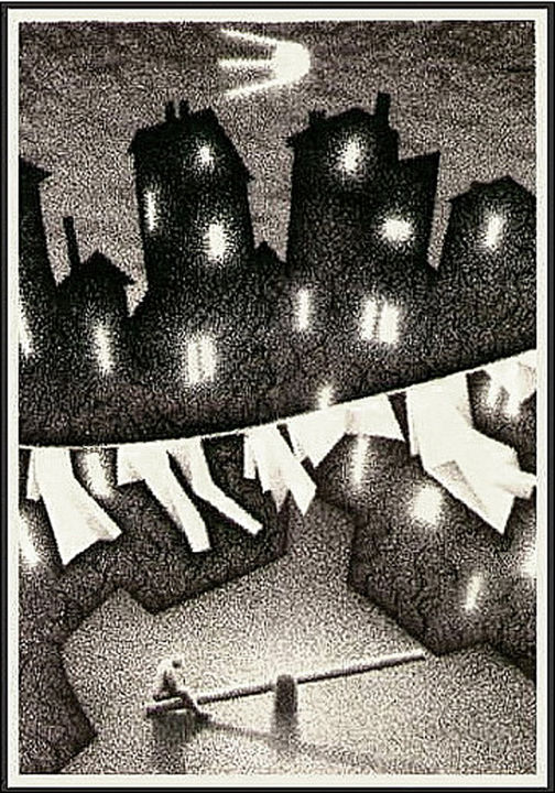 Desenho intitulada "#4" por Andrey Miroshnichenko, Obras de arte originais, Caneta de gel