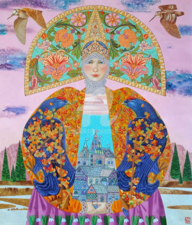 Pittura intitolato "Seasons" da Andrey Simakov, Opera d'arte originale, Olio