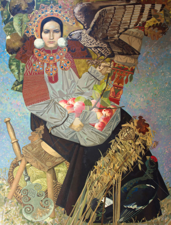 Painting titled "September" by Andrey Simakov, Original Artwork, Oil