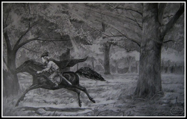 Картина под названием ""Рыцарь Нильс из Ду…" - Андрей Чар . Andrey Char, Подлинное произведение искусства, Другой