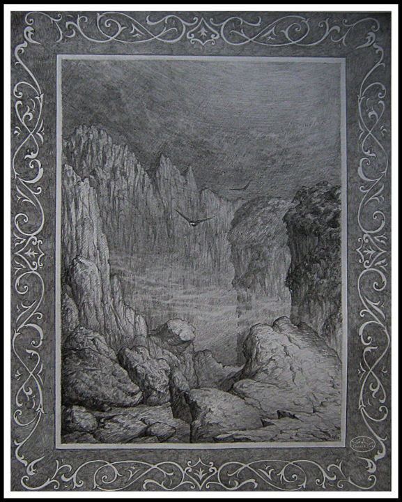 Картина под названием ""Друды над скалами"…" - Андрей Чар . Andrey Char, Подлинное произведение искусства, Другой