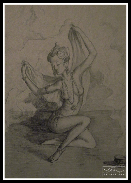 Картина под названием ""Танцовщица" transl…" - Андрей Чар . Andrey Char, Подлинное произведение искусства, Другой