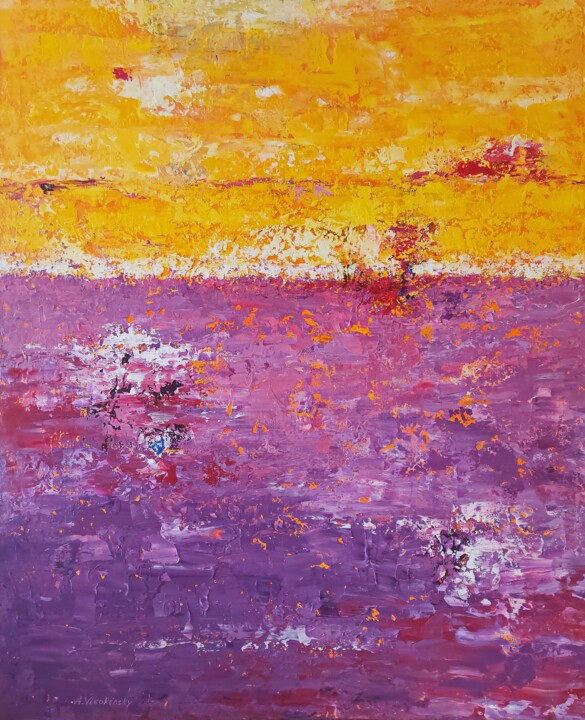 Peinture intitulée "Serenity, (110 x 90…" par Andrey Visokinsky, Œuvre d'art originale, Acrylique Monté sur Châssis en bois