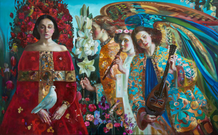 Painting titled "Копия картины О. Су…" by Andrei Iakovlev, Original Artwork, Oil