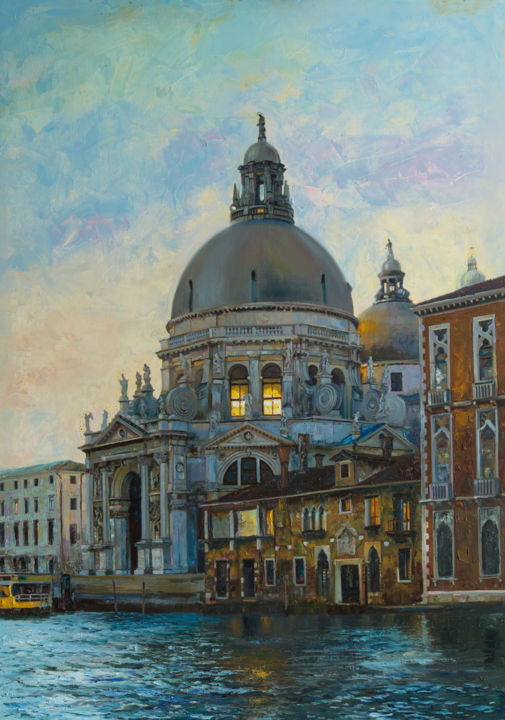 Картина под названием "Собор Санта Мария д…" - Андрей Яковлев, Подлинное произведение искусства, Масло