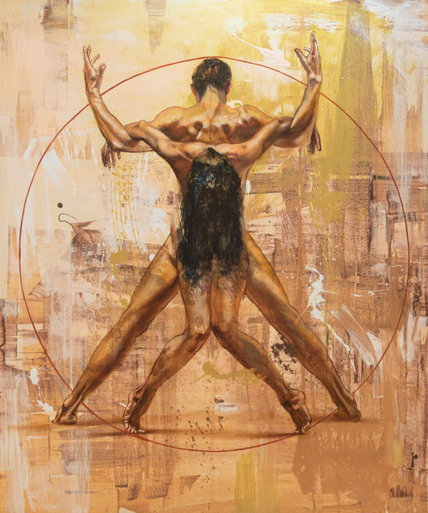 Peinture intitulée "Замкнутый круг" par Андрей Яковлев, Œuvre d'art originale, Huile