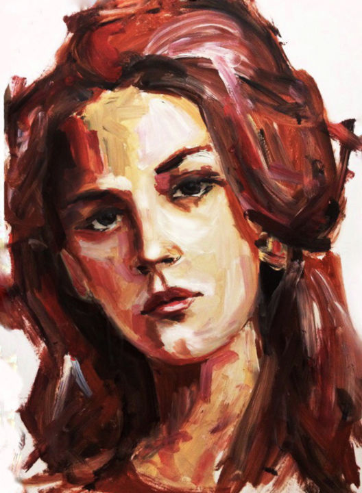 Картина под названием "maria" - Андрей Аверин, Подлинное произведение искусства, Масло