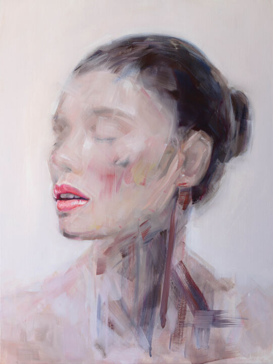 Картина под названием "Person 2" - Andrii Bryzhak, Подлинное произведение искусства, Масло