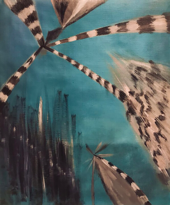 Картина под названием "Our sky was lined w…" - Andrii Fisher, Подлинное произведение искусства, Акрил